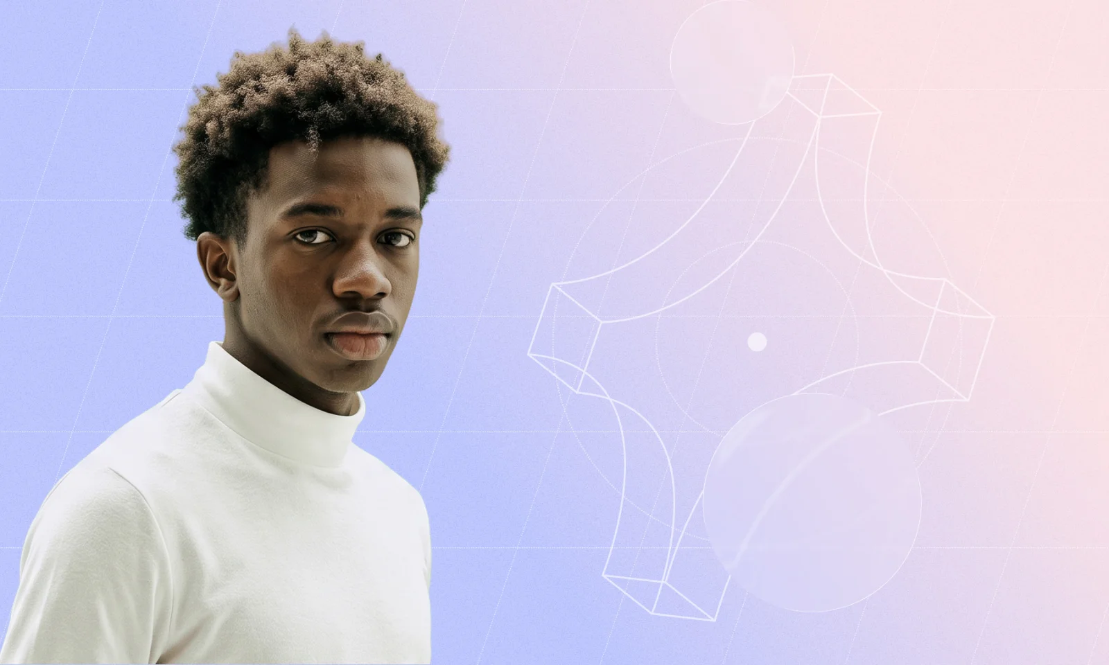 Professional with abstract digital graphics representing the Wynxx enterprise AI ecosystem.